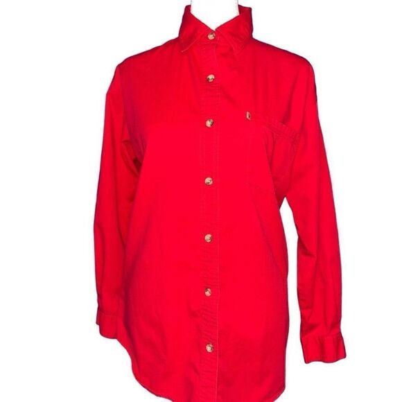 Mountain Lake red button down small - Picture 1 of 4